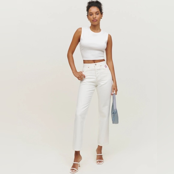 NWT Reformation Cynthia High Rise Straight Jeans Size 27 - Picture 2 of 16